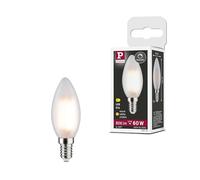 Paulmann 29076 LED de filamentos 230V vela E14 230V 5,9W 806lm regulable 35mm cristal mate 2700K - blanco cálido