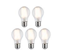 Paulmann 29090 LED de filamentos 230V bombilla E27 paquete de 5 uds. 5x7W 5x806lm 60mm cristal mate 2700K - blanco cálido