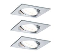 Paulmann 3 focos Nova angular atenuable/giratorio, aluminio