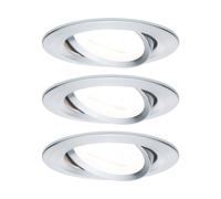 Paulmann 3 focos Nova redondos orientables/atenuables, aluminio