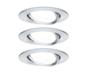 Paulmann 3 focos Nova redondos orientables/atenuables, aluminio