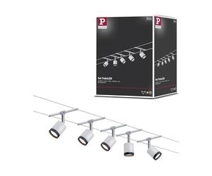 Paulmann 3981 Rope system TubeLED Set 5x4W Blanco/Cromo mate 230/12V Rope light Lámpara de techo Plafón LED