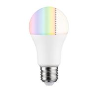 Paulmann 50124 Lámpara LED forma estándar Smart Home Zigbee RGBW 9,3 W, regulable, lámpara de bajo consumo mate, iluminación lámpara 2700 K E27