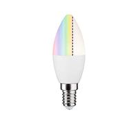 Paulmann 50127 Lámpara LED Vela Smart Home Zigbee RGBW 6,3 W, regulable, lámpara de bajo consumo mate, iluminación lámpara 2700 K E14