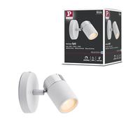 Paulmann 66710 Foco Zyli IP44 máx. 1x10 W GU10 blanco/cromo 230 V metal 667.10 plafón, lámpara LED, luminaria de techo, foco de techo