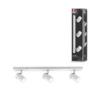 Paulmann 66713 Foco de 3 zyli IP44, Max 3x10W GU10 Blanco/Cromo