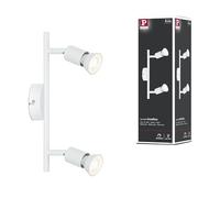 Paulmann 66764 Foco Carolina de 2 llamas máx. 2x10 W, plafón, blanco mate, Spot, metal GU10