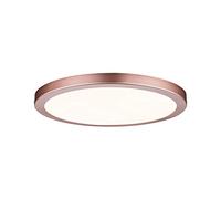 Paulmann 70872 Panel de superficie LED Atria redondo plafón 22 W luz 2700 K blanco cálido panel LED oro rosa regulable para montaje en pared/techo