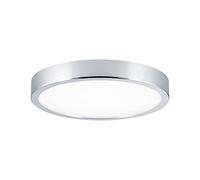 Paulmann 70882 Plafón panel LED lámpara de techo Aviar plana luz de techo IP44 resistente a salpicaduras de agua 20 W cromo con fuente de luz incluida