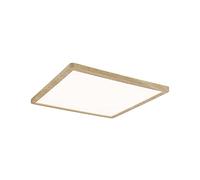 Paulmann 71030 Panel LED Atria Shine plafón con Backlight cuadrado IP44 16W 1600lm 293mmx293mm acabado madera plástico 3000K blanco cálido lum.de baño