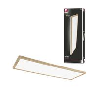 Paulmann 71036 Panel LED Atria Shine plafón con Backlight cuadrado IP44 22W 2300lm 580mmx200mm acabado madera plástico 4000K luminaria de baño