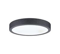 Paulmann 71055 Panel LED Cosara redondo 15W IP44 1300lm 300mm plafón en gris oscuro plástico/tela 4000K, luminaria de baño