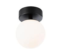 Paulmann 71071 Plafón LED Selection Bathroom Gove IP44 3000K 400lm 230V 5W, negro mate, satinado luminaria de baño