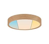 Plafón LED Paulmann Tega IP44 CCT madera