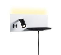 Aplique de pared LED Serra de Paulmann, negro, 2700 K, derecha
