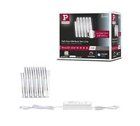 Paulmann 71127 MaxLED 1000 LED Strip Full-Line COB 18W 1280lm/m 528 LED/m regulable 1,5m plateado plástico 6500K cinta de LED ampliable