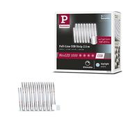 Paulmann 71129 MaxLED 1000 LED Strip Full-Line COB 30W 640lm/m 528 LED/m regulable 2,5m plateado plástico 6500K cinta de LED ampliable