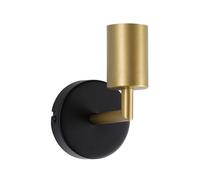 Paulmann 71137 Aplique Ravi, IP44, E27, máx. 60W, negro mate, oro, lámpara de pared sin fuente de luz
