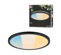 Paulmann 71276 - Panel LED Atria Shine IP44 (redondo, 298 mm, 14,8 W, 2250 lm, 3000-6500 K), color negro