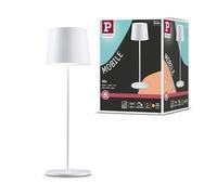 Paulmann 76997 Luminaria de sobremesa con batería LED Gilo IP44 2700 K blanco mate Mobile luminaria de sobremesa regulable 2,8 W USBC