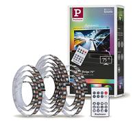 Paulmann 78882 Strip LED USB iluminación para TV 75 pulgadas 3,1m 60LED/m Dynamic Rainbow RGB incl. 1x5 W regulable, tira de luz, negro, plástico
