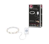 Paulmann 78900 - Tira de luces LED (funciona con pilas, sensor de movimiento y sensor crepuscular, 1 m, 1,4 W, 140 lm/m, 3000 K, plástico), color blanco