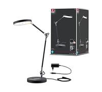Paulmann 78910 Luminaria de escritorio LED Numis White Switch, función de carga Qi incl. 1x11 W, regulable, negro, aluminio, plástico 2700-6500 K