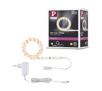 Paulmann 78953 Juego de strip LED SimpLED 1,5m, blanco cálido, 230/12V DC incl. strip 1x5W, blanco, tira de luz, plástico, tira de luces 3000K