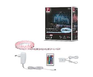 Paulmann 78965 Strip LED FlexLED 3D, juego básico 3 m RGB incl. 1x19 W, regulable, tira de luz, blanco, cinta de luz, plástico, cinta de LED