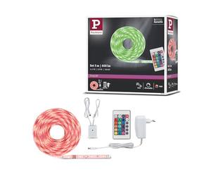 Paulmann 78978 Juego de strip SimpLED 5 m, strip LED 20 W, tira de luz multicolor RGB, cinta de luz con recubrimiento