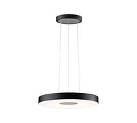 Paulmann 79779 Luminaria colgante LED Smart Home Zigbee Puric Pane, 400mm, 1200lm/700lm, 11/7W, altura reg., reg., negro, gris, plástico, metal, 2700K