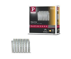 Paulmann 79814 Strip MaxLED 1000 2,5 m sin recubrimiento incl. 1x32 W, tira de luz, plateado, cinta de luz, metal, cinta de LED 2700 K