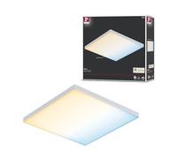 Paulmann 79825 Panel LED Velora cuadrado incl. lámpara de techo 1x10,5 W regulable, blanco mate, panel luminoso, metal, luz de techo 2700 K
