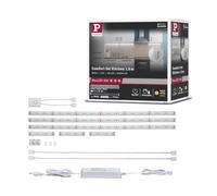 Paulmann 79838 MaxLED 500 LED Strip Comfort Set Kitchen Touch Sensor incl. 3x3,1 / 3x0,6 W regulable, tira plateada, plástico, blanco cálido 2700 K