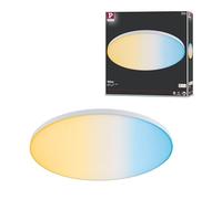Paulmann 79896 Panel LED Velora Smart Home Zigbee 600mm, redondo, incl. 1x32, regulable, Tunable White, control luz blanca, luminaria de techo, 2700K
