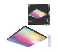 Paulmann 79908 LED Panel Velora Rainbow angular incl. 1x19 W regulable control dinámico del colorRGBW lámpara de techo de metal negro 3000 K