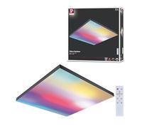 Paulmann 79909 Panel LED Velora Rainbow angular incl. 1x31 W regulable dinámicoRGBW control de color lámpara de techo de metal negro 3000 K