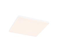 Paulmann 79949 Panel LED empotrable Veluna VariFit Edge 200x200 mm, cuadrado, regulable, blanco cálido, blanco, plástico, sistema de iluminación 3000K