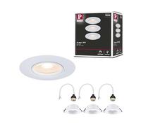 Paulmann 92112 - Foco empotrado (3 fijos, redondos, 90 mm, GU10, máx. 3x10W 230 V Blanco Luminaria empotrada - Luminaria sin bombilla