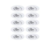 Paulmann 92115 - Foco empotrado, kit de 10 orientable redondo, 90 mm, 30 °, GU10 máx. 10x10W 230 V Blanco Luminaria empotrada - Luminaria sin bombilla