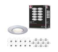 Paulmann 92119 - Foco empotrado (10 unidades, 90 mm, GU10 máx. 10x10W 230 V cromo mate Luminaria empotrada - luminaria sin bombilla