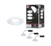 Set de focos empotrables Sormus (19,5 W, Ø x Al: 10 x 3,3 cm, Blanco, 3 ud., Blanco cálido)