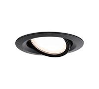Paulmann 92459 Luminaria empotrable LED Nova Plus IP65 lum.individual orientable red. 6W 470lm regulable 93mm negro mate aluminio-zinc 2700K cabezal