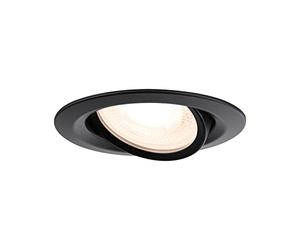 Paulmann 92460 Luminaria empotrable Nova Plus IP65 orientable redonda máx. 35W regulable 93mm negro mate aluminio-zinc GU5,3 / GU10 - sin lámpara