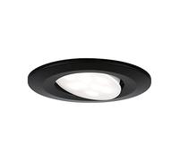 Paulmann 92461 Luminaria empotrable LED Calla redonda, 1x6W, IP65, foco blanco neutro, negro mate, orient., Spot, plástico, lámpara empotrable, 4000K