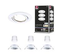 Foco empotrable LED Paulmann Coin Base blanco, juego de 3 unidades, 3000 K,