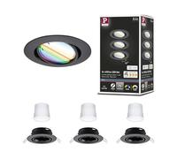 Paulmann Coin Base Foco empotrable LED negro 3 RGBW ZigBee
