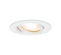 Paulmann 92897 Luminaria empotrable LED Nova, foco empotrable redondo, IP65 resistente a chorros de agua, juego completo de 1 ud., 7 W, incl. lámpara GU10, blanco, orientable