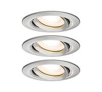 Paulmann Luminaria empotrable LED Nova 92900 redonda IP65 juego 3 uds 7 W incl. lámpara GU10 acero
