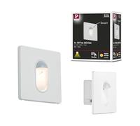 Paulmann 92923 Luminaria empotrable LED, aplique empotrable cuadrado incl. 1x2,7 W, foco empotrable, blanco, Spot, plástico, lámpara empotrable 2700 K